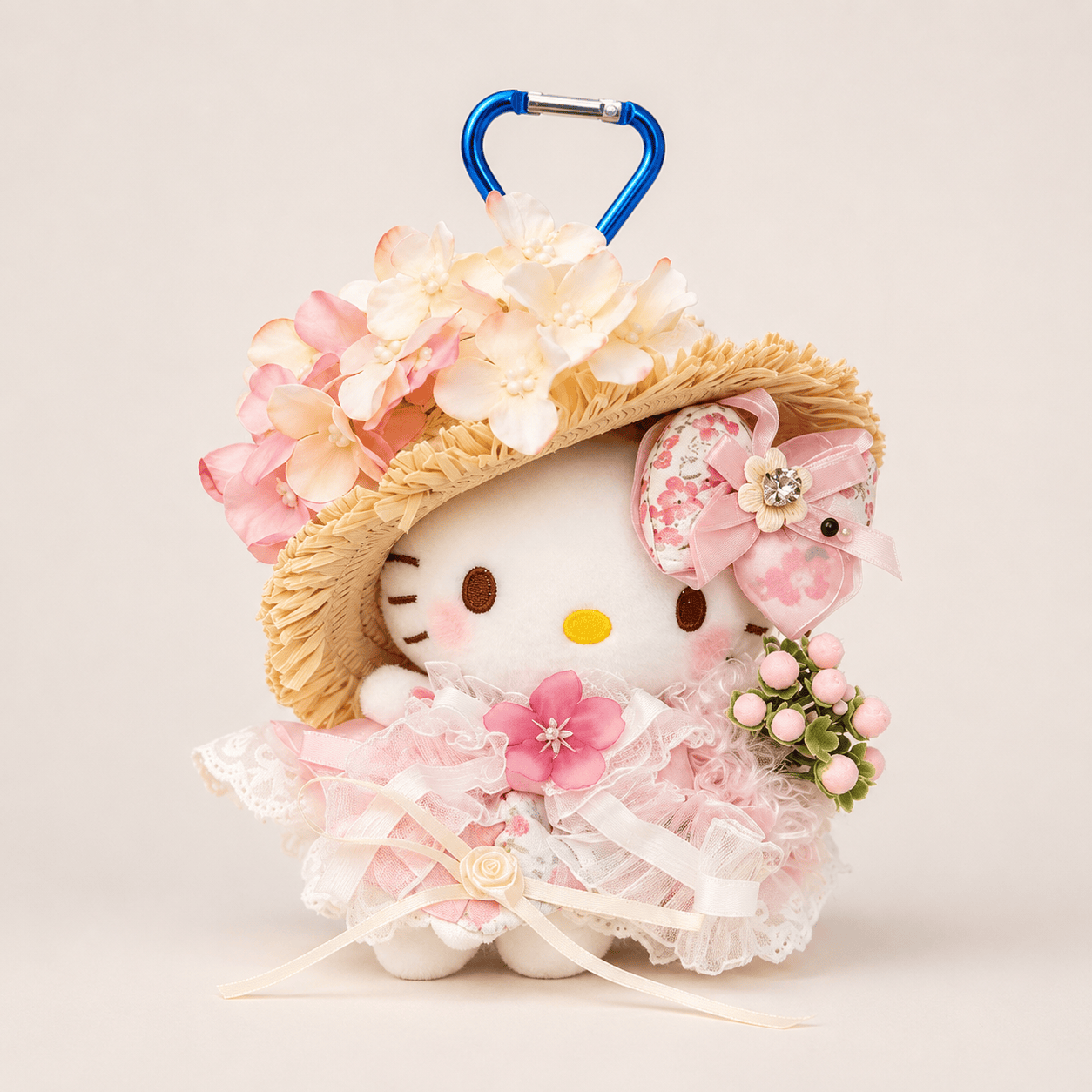 Floral Crown Kitty Plush Bag Charm