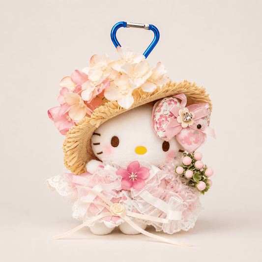 Floral Crown Kitty Plush Bag Charm
