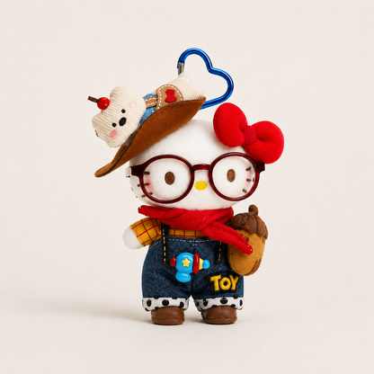Western Kitty Cowboy Plush Bag Charm