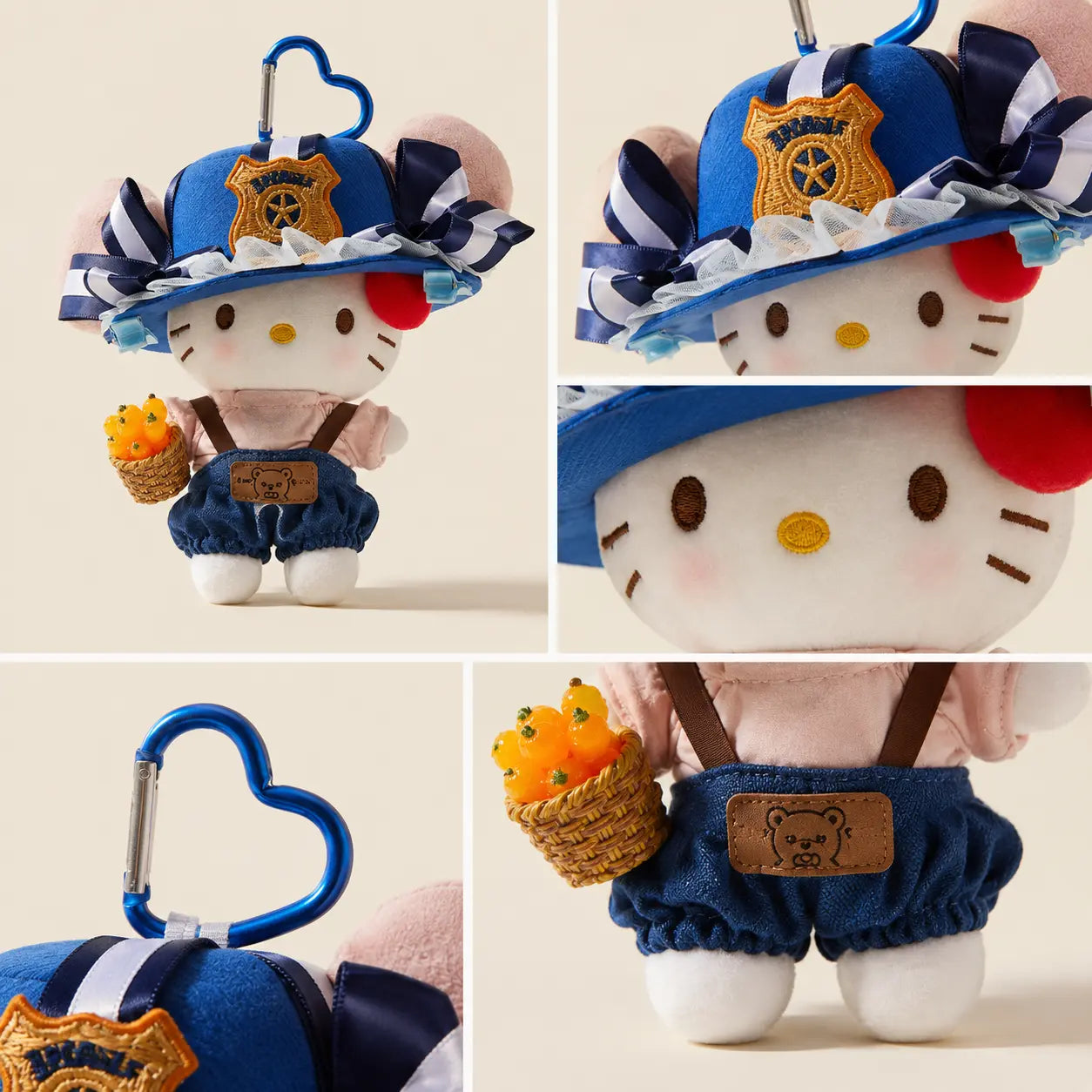 Bunny Officer Plush Bag Charm