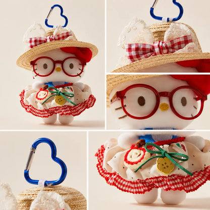 Strawberry Picnic Plush Bag Charm for Tote Bags
