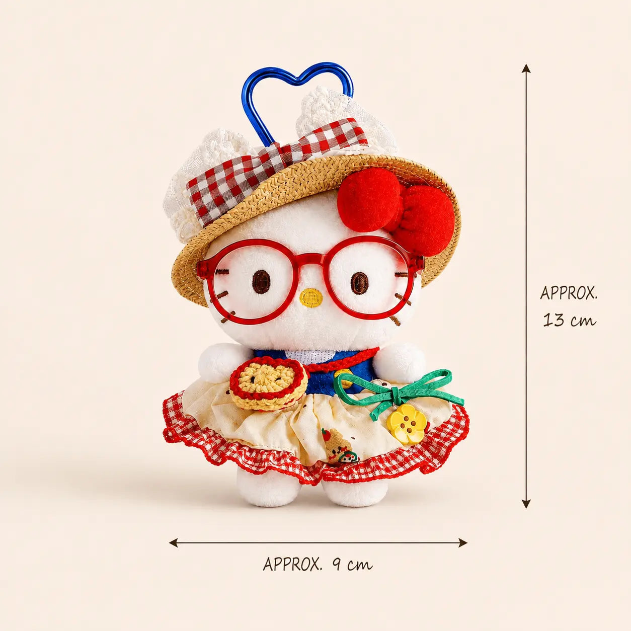 Strawberry Picnic Plush Bag Charm for Tote Bags
