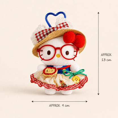 Strawberry Picnic Plush Bag Charm for Tote Bags