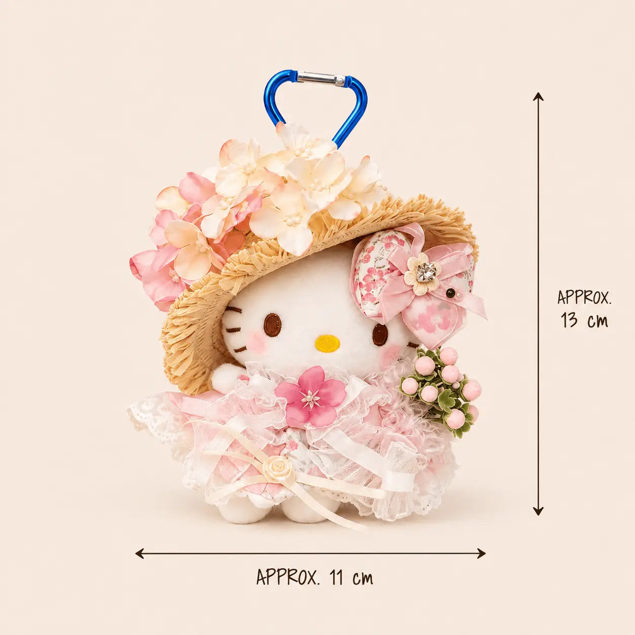 Floral Crown Kitty Plush Bag Charm